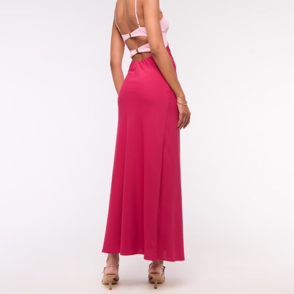 Abercrombie & Fitch The A&F Julia Slip Cutout Maxi Dress - Picture 2 of 5